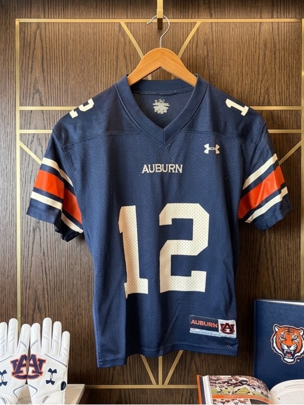 Under Armour Auburn Tigers No. 12 Football Jersey - Youth Medium (YMD)